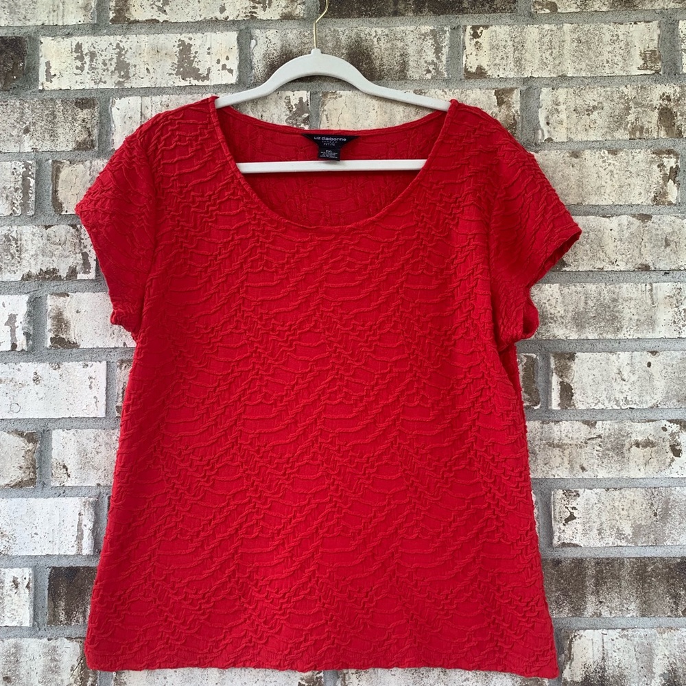 Liz Claiborne red blouse size Petite XL